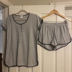 LAKE Pima Cotton Set! Navy Blue and White!